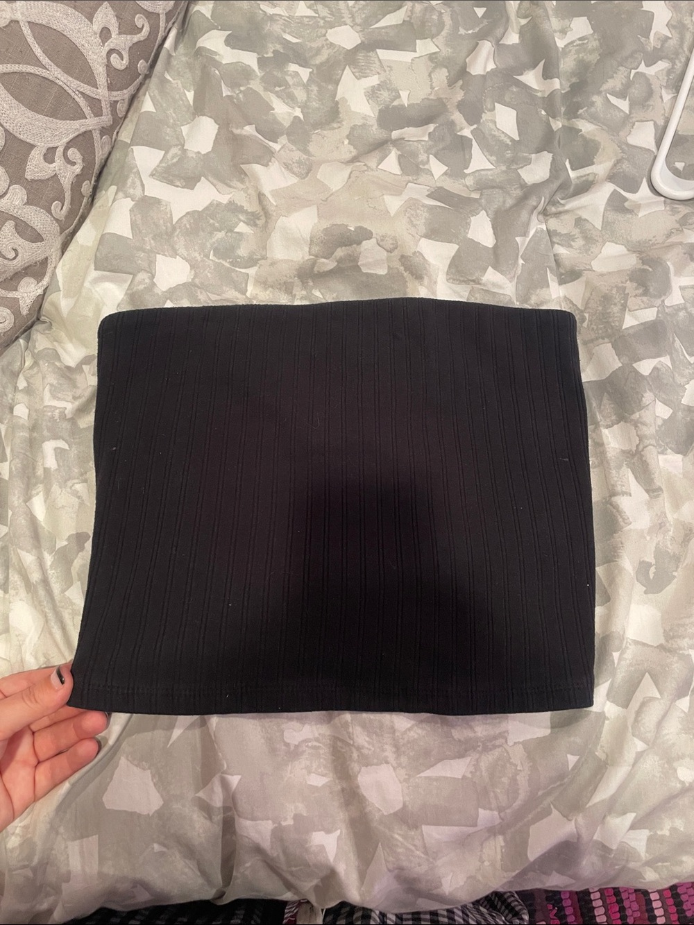 American Eagle Outfitters Black Ribbed Tube Top